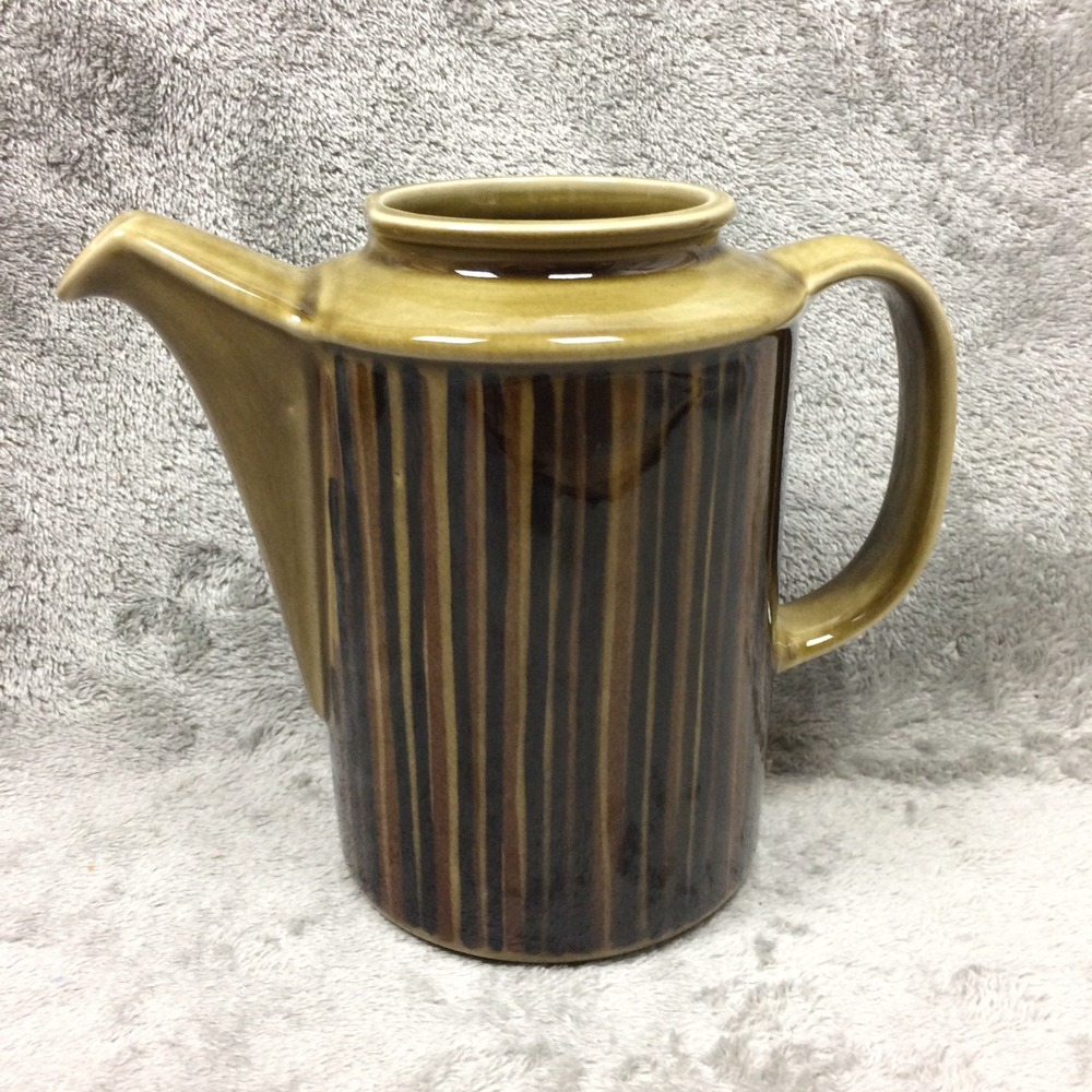 Arabia Finland Kosmos Water Pitcher 7" Gunvor Olin-Gronqvist Green Stripes MCM